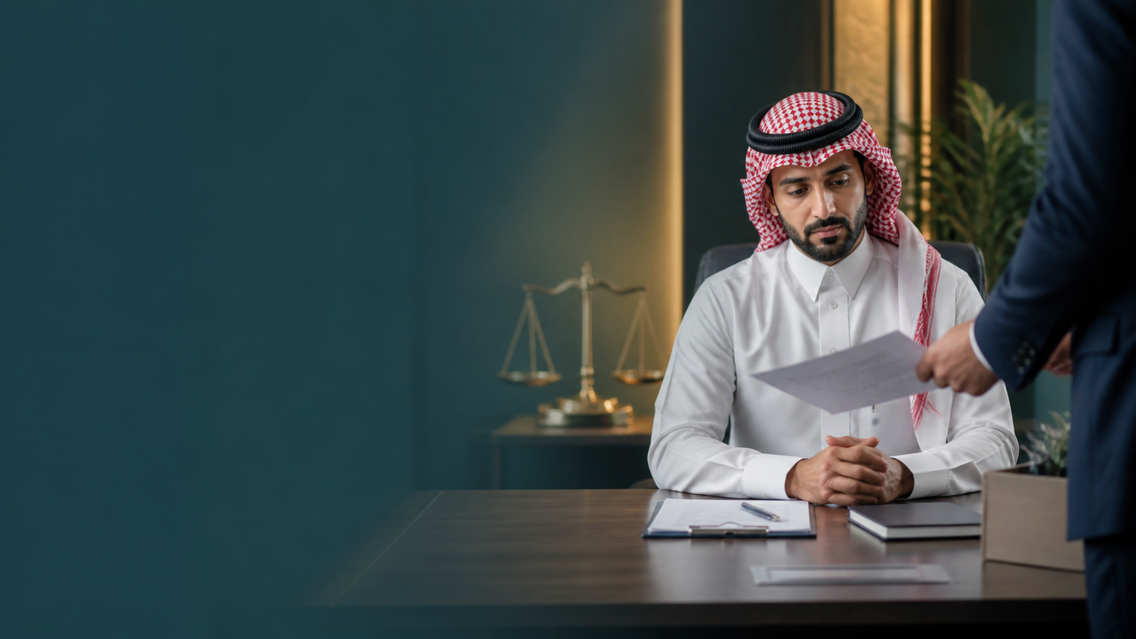 موظف سعودي يتلقى قرار إنهاء عمل لفهم المادة 77 والتعويض